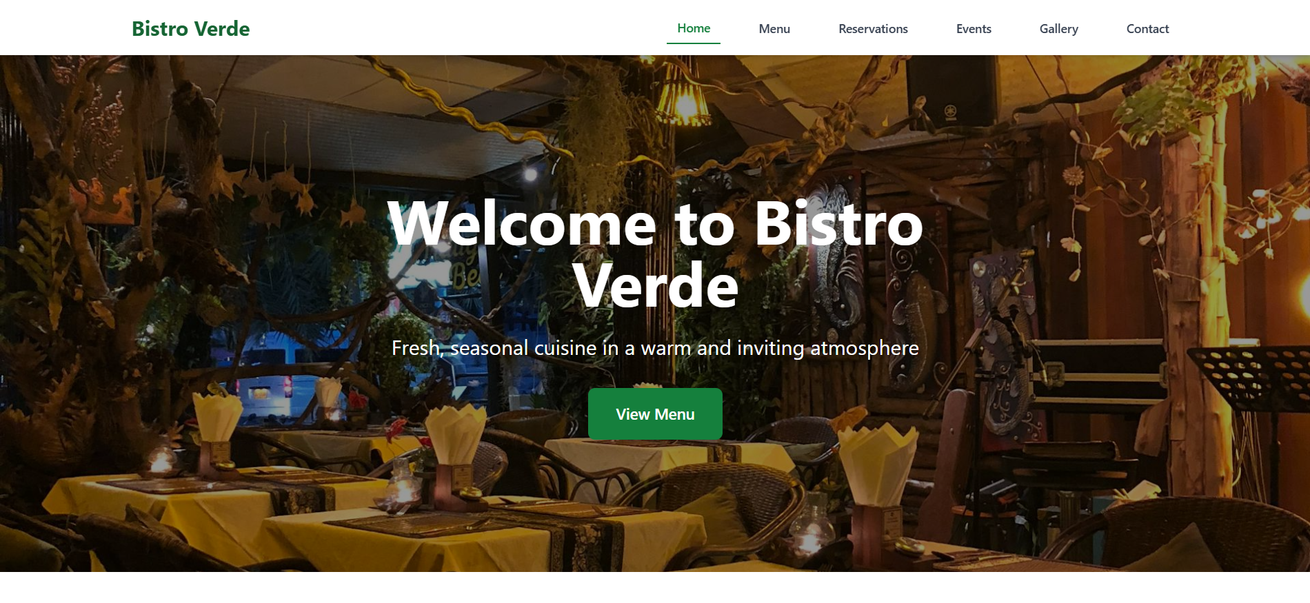 Restaurant website