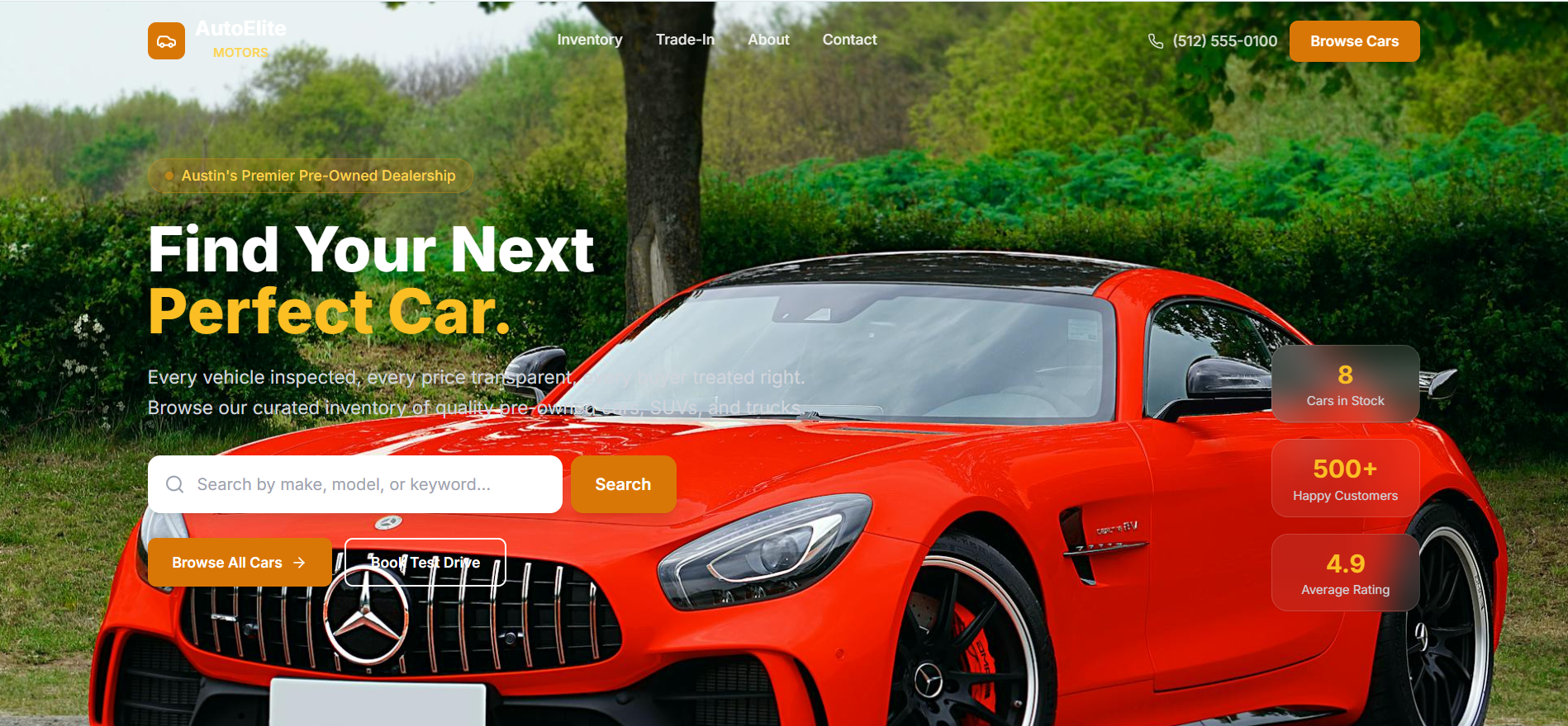 Used Car Dealership Website
